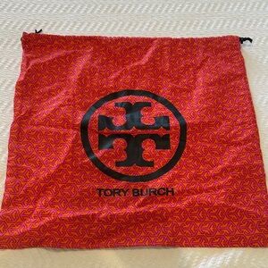 Tory Burch Pink & Orange Geometric Drawstring Dust Bag